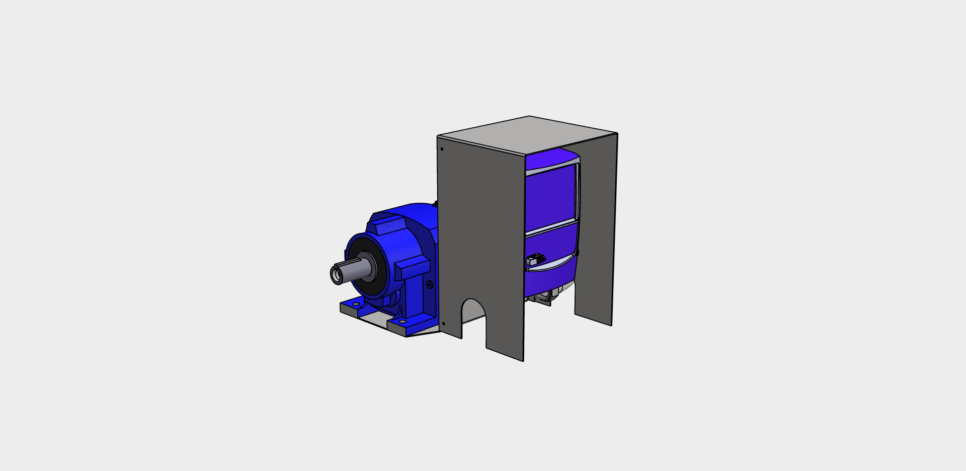 Gearmotor with stainless housing and VFD mounting