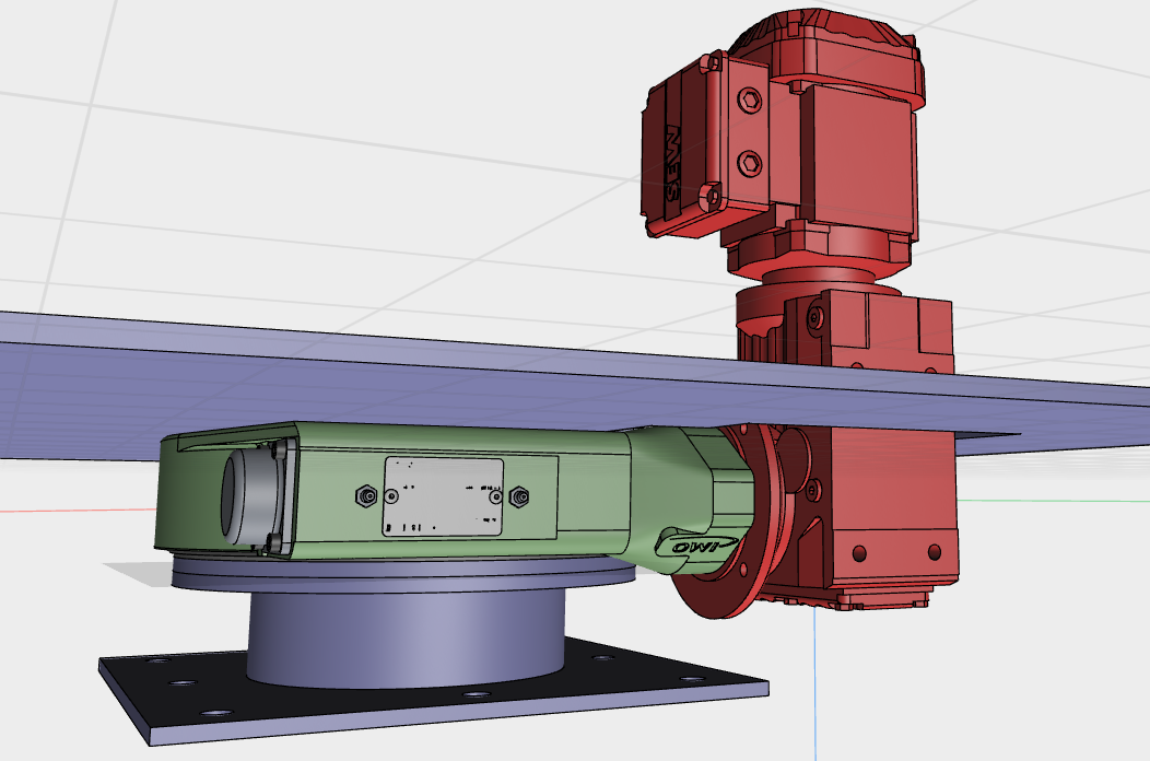 KAF slewing ring drive with mounting adapter assembly
