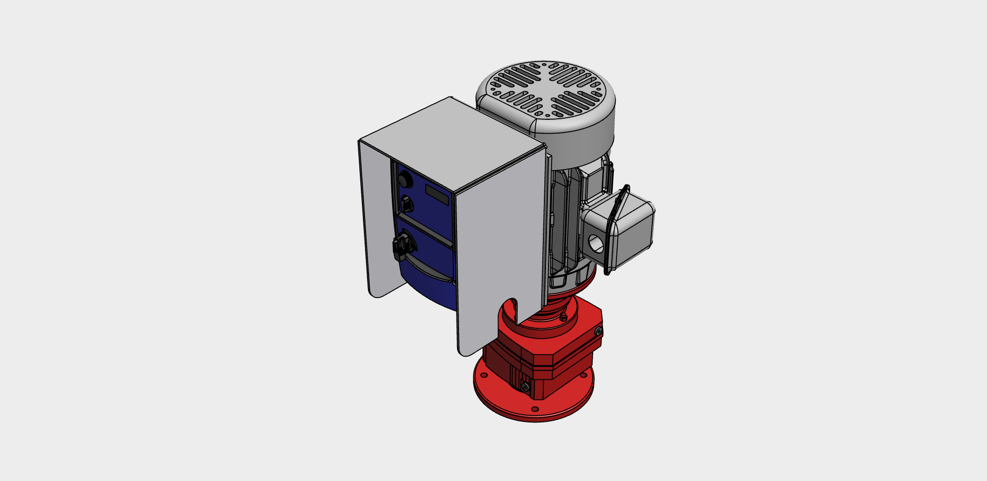 SEW RF37AMS gearmotor with stainless housing and VFD